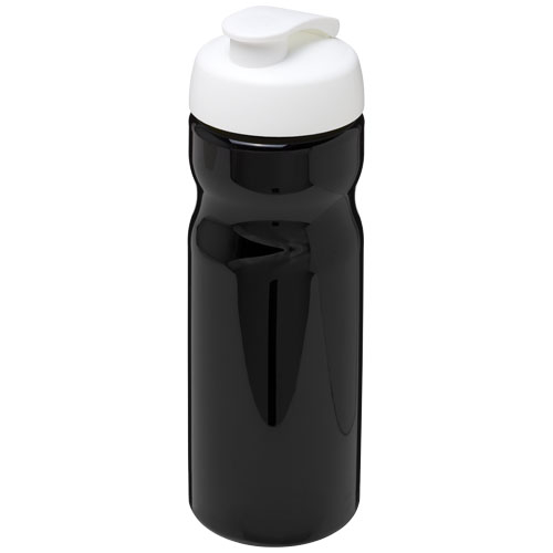 Bouteille personnalisable de sport 650ml H2O Active® noir / blanc